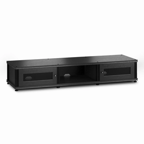 Salamander Designs Synergy 132 Triple AV Cabinet (Black Oak with Black Posts)