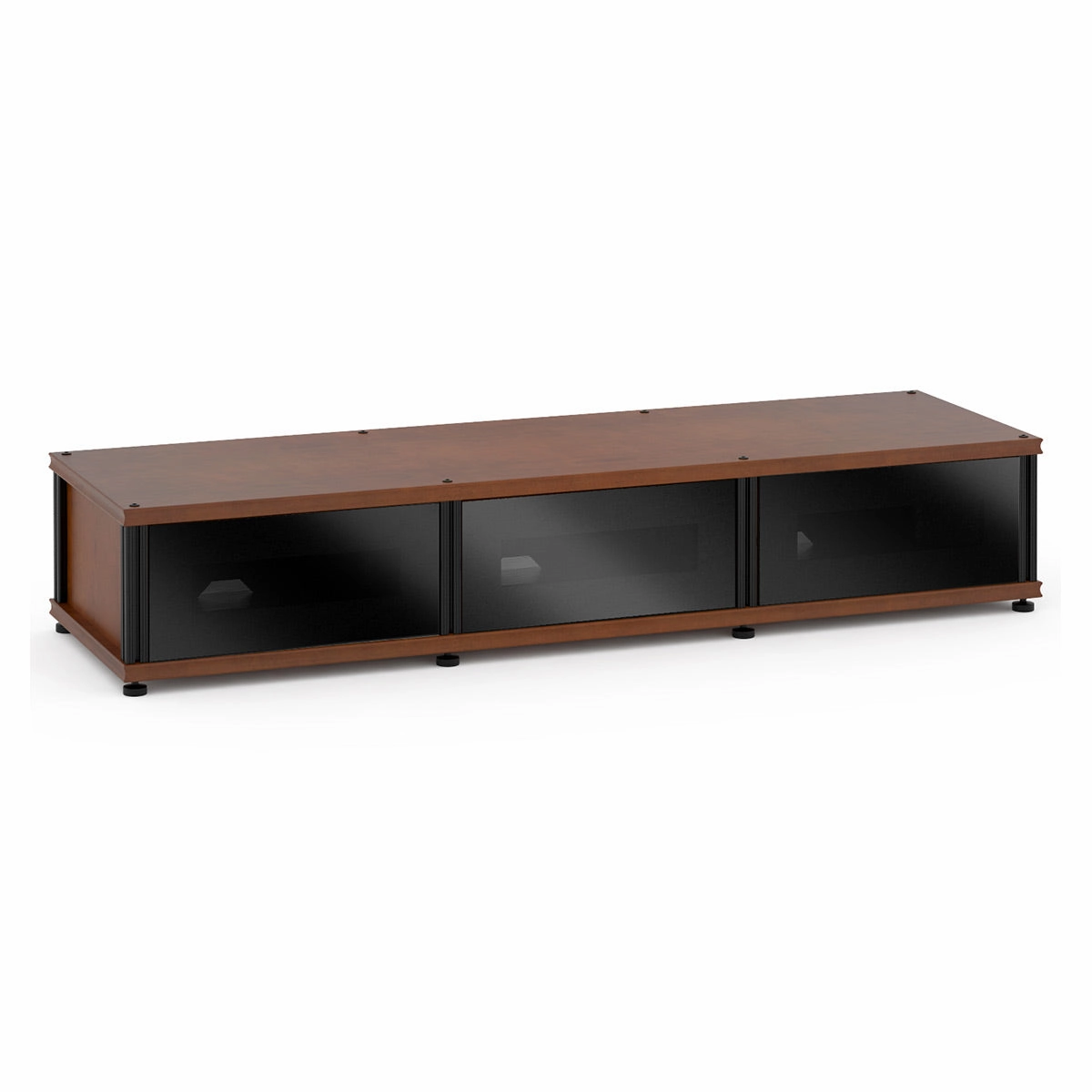 Salamander Designs Synergy 133 Triple AV Cabinet (Cherry with Black Posts) hi-fi digital to analog converter,hi-fi lossless streamer,hi-fi Roon-ready device