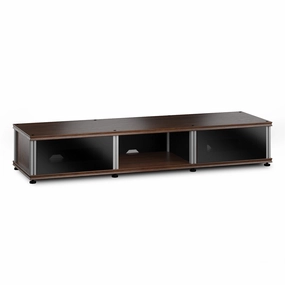 Salamander Designs Synergy 133 Triple AV Cabinet (Walnut with Aluminum Posts)