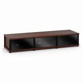 Salamander Designs Synergy 133 Triple AV Cabinet (Walnut with Black Posts)