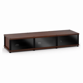 Salamander Designs Synergy 133 Triple AV Cabinet (Walnut with Black Posts) hi-fi digital to analog converter,hi-fi lossless streamer,hi-fi Roon-ready device