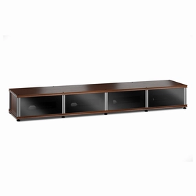 Salamander Designs Synergy 141 Quad AV Cabinet (American Cherry with Black Glass Doors & Aluminum Posts)
