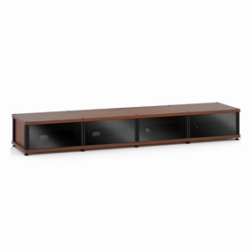 Salamander Designs Synergy 141 Quad AV Cabinet (American Cherry with Black Glass Doors & Black Posts) hi-fi vibration control,hi-fi grounded cable,hi-fi stereo input selector