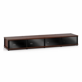 Salamander Designs Synergy 141 Quad AV Cabinet (Dark Walnut with Black Glass Doors & Black Posts) hi-fi vibration control,hi-fi grounded cable,hi-fi stereo input selector