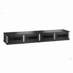 Salamander Designs Synergy 147 Quad AV Cabinet (Black Oak with Aluminum Posts)