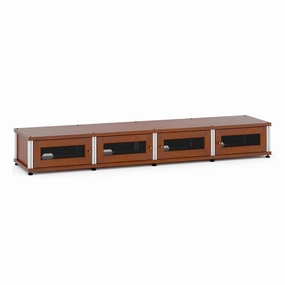 Salamander Designs Synergy 147 Quad AV Cabinet (Cherry with Aluminum Posts) hi-fi vibration control,hi-fi grounded cable,hi-fi stereo input selector