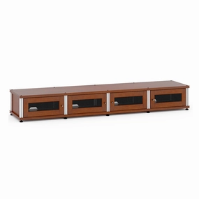 Salamander Designs Synergy 147 Quad AV Cabinet (Cherry with Aluminum Posts) hi-fi digital to analog converter,hi-fi lossless streamer,hi-fi Roon-ready device