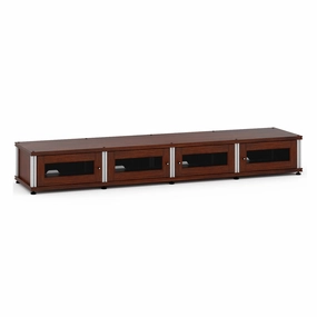 Salamander Designs Synergy 147 Quad AV Cabinet (Dark Walnut with Aluminum Posts)