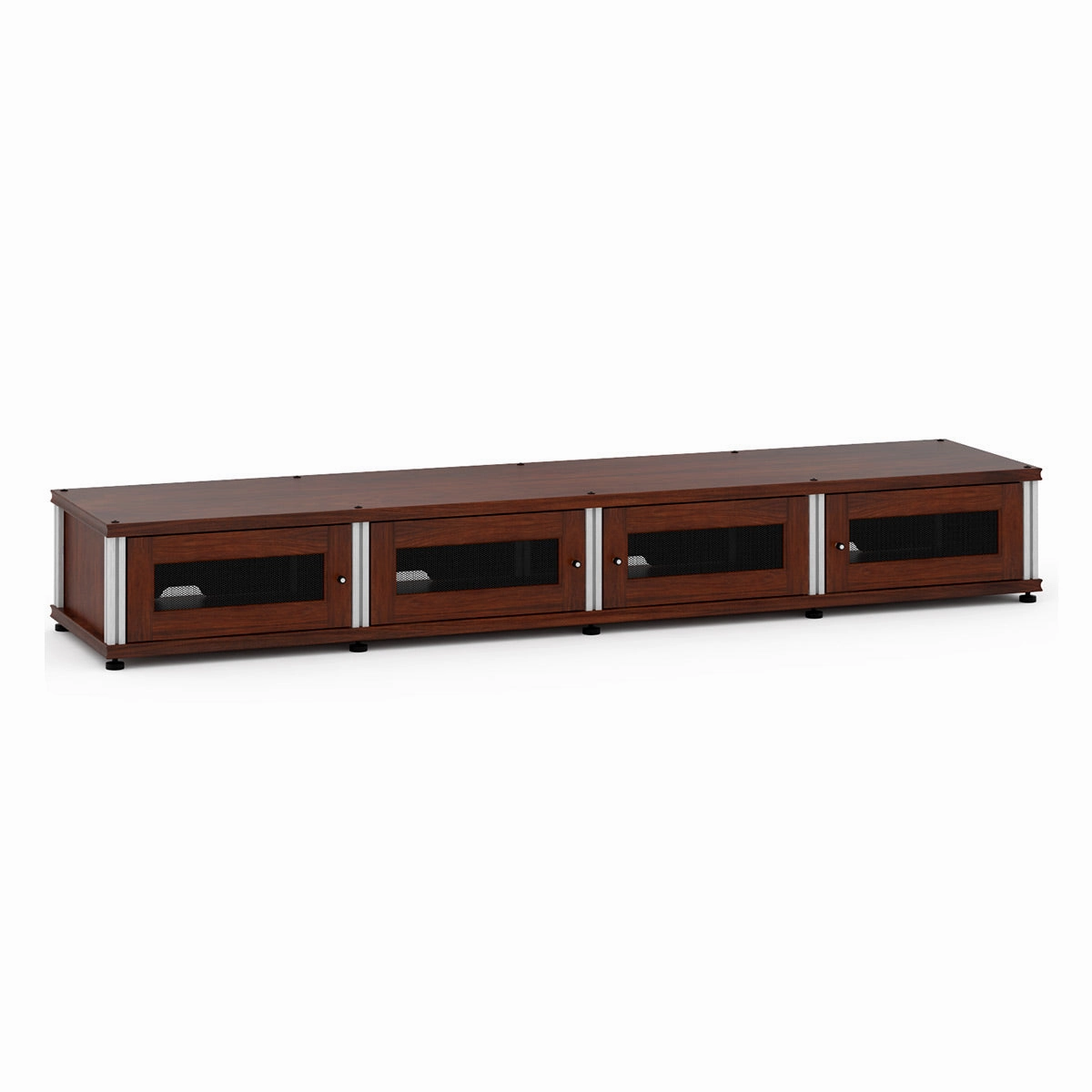 Salamander Designs Synergy 147 Quad AV Cabinet (Dark Walnut with Aluminum Posts) hi-fi vibration control,hi-fi grounded cable,hi-fi stereo input selector
