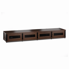 Salamander Designs Synergy 147 Quad AV Cabinet (Dark Walnut with Black Posts) hi-fi digital to analog converter,hi-fi lossless streamer,hi-fi Roon-ready device