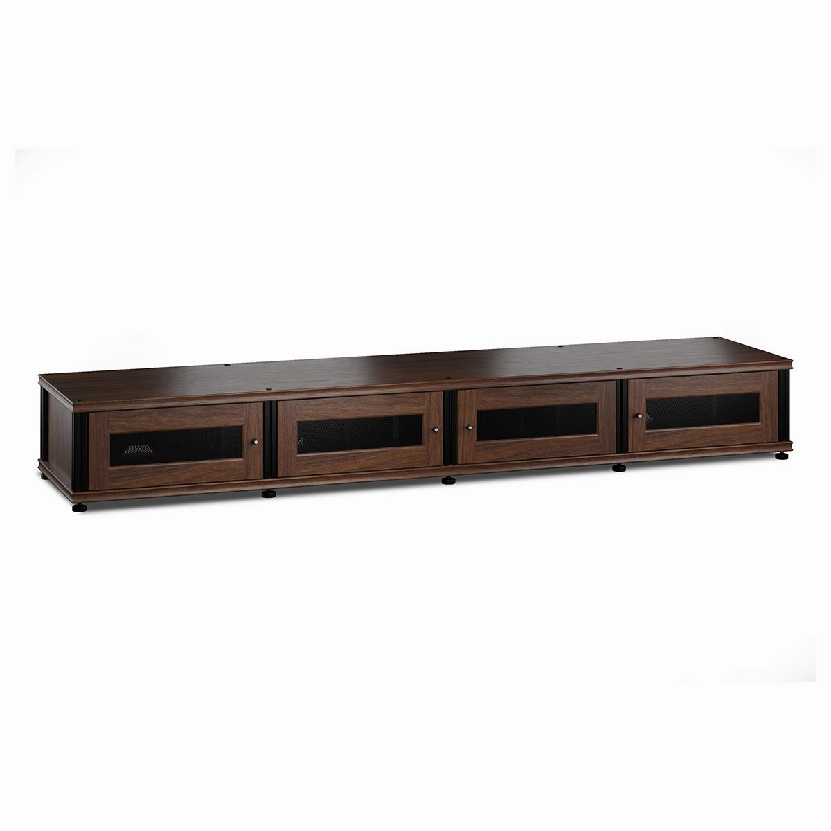 Salamander Designs Synergy 147 Quad AV Cabinet (Dark Walnut with Black Posts)