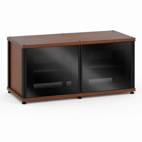 Salamander Designs Synergy 221 Twin AV Cabinet (American Cherry with Black Glass & Black Posts) hi-fi vibration control,hi-fi grounded cable,hi-fi stereo input selector