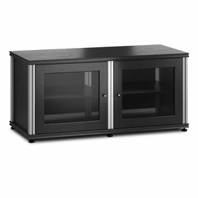 Salamander Designs Synergy 221 Twin AV Cabinet (Black Oak with Aluminum Posts) hi-fi vibration control,hi-fi grounded cable,hi-fi stereo input selector