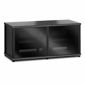 Salamander Designs Synergy 221 Twin AV Cabinet (Black Oak with Black Glass & Black Posts) hi-fi digital to analog converter,hi-fi lossless streamer,hi-fi Roon-ready device