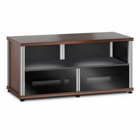 Salamander Designs Synergy 223 Twin AV Cabinet (American Cherry with Black Glass & Aluminum Posts)
