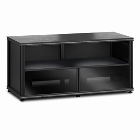Salamander Designs Synergy 223 Twin AV Cabinet (Black Oak with Black Glass & Black Posts) hi-fi vibration control,hi-fi grounded cable,hi-fi stereo input selector
