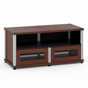 Salamander Designs Synergy 229 Twin AV Cabinet (Dark Walnut with Aluminum Posts)