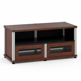Salamander Designs Synergy 229 Twin AV Cabinet (Dark Walnut with Aluminum Posts) hi-fi digital to analog converter,hi-fi lossless streamer,hi-fi Roon-ready device
