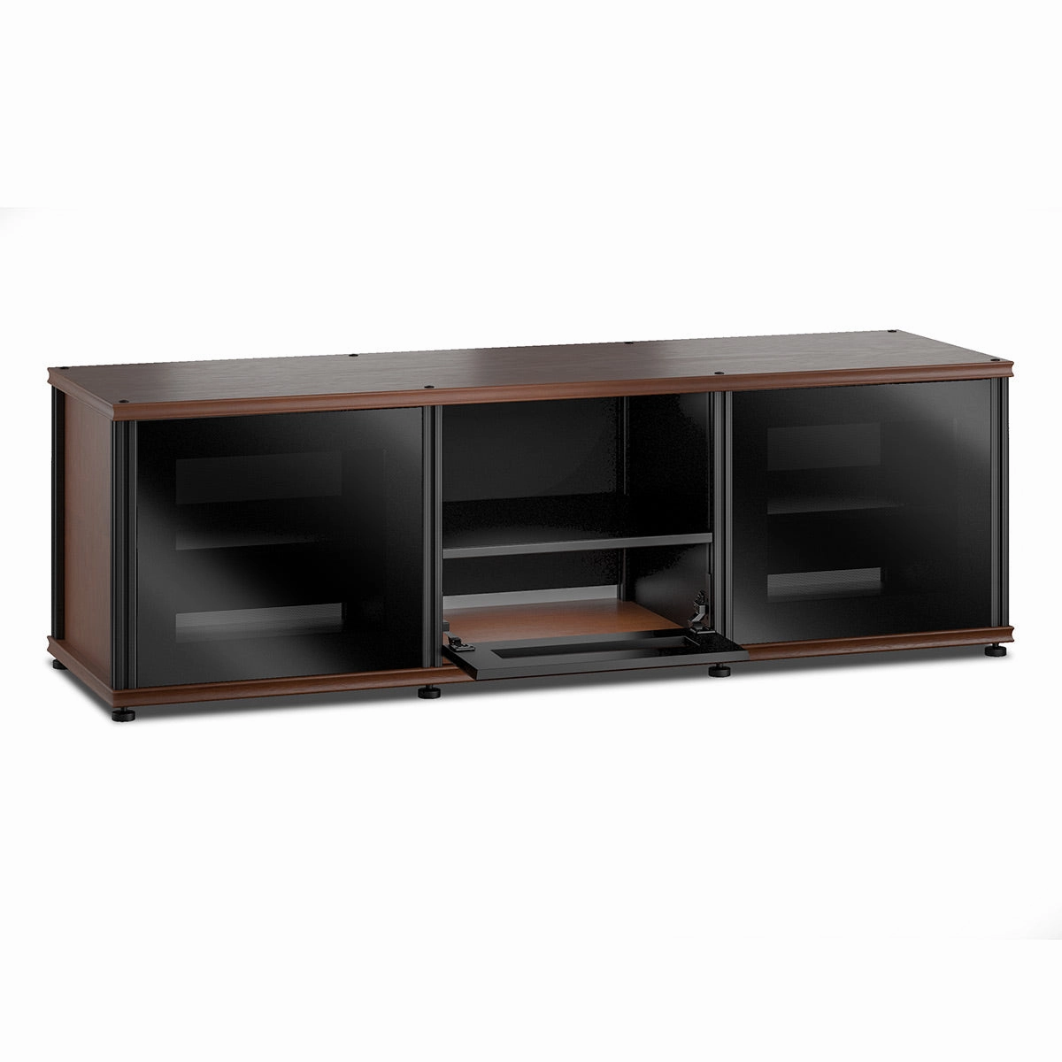 Salamander Designs Synergy 233 Triple AV Cabinet (American Cherry with Black Glass & Black Posts)