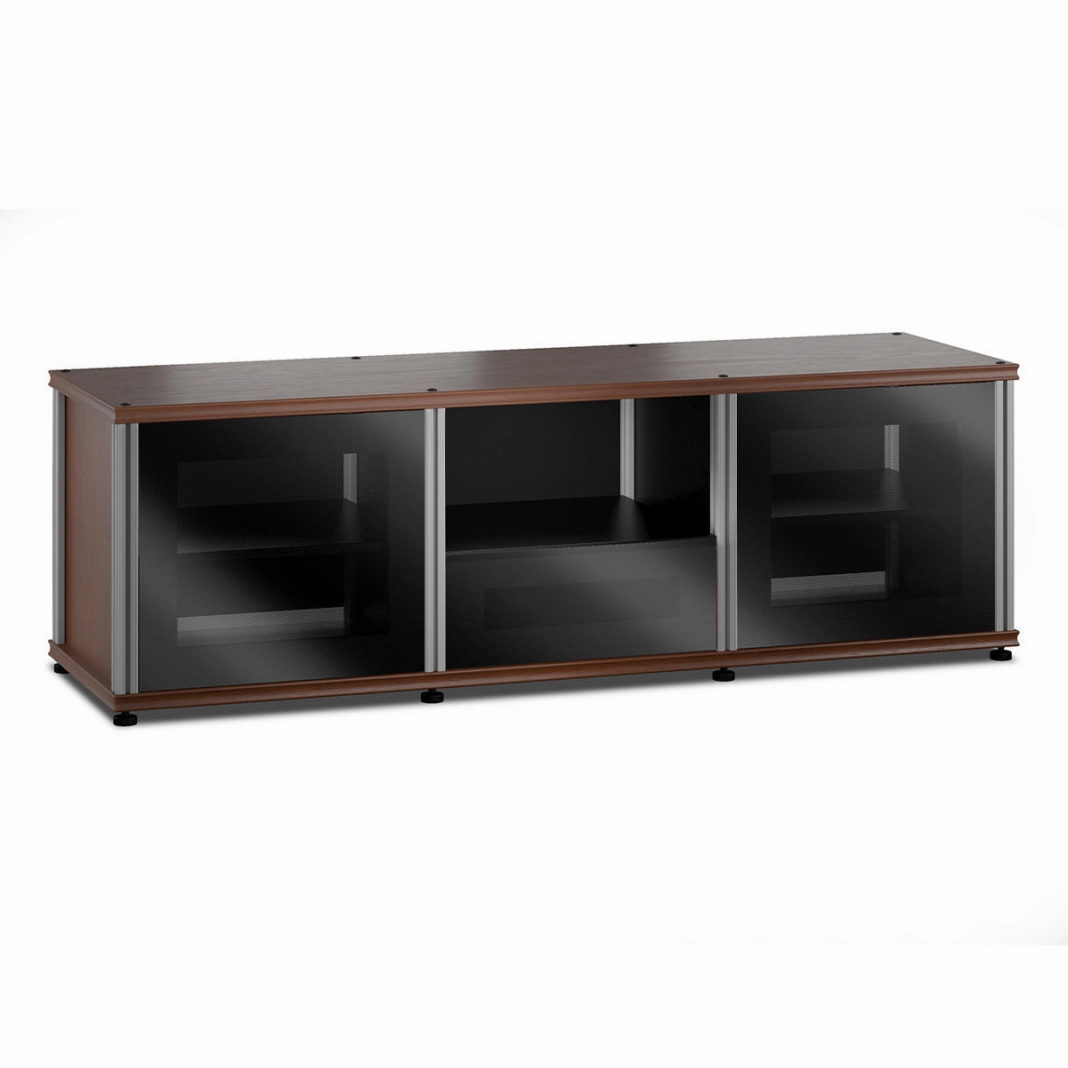 Salamander Designs Synergy 236 Triple AV Cabinet (American Cherry with Black Glass & Aluminum Posts) hi-fi digital to analog converter,hi-fi lossless streamer,hi-fi Roon-ready device