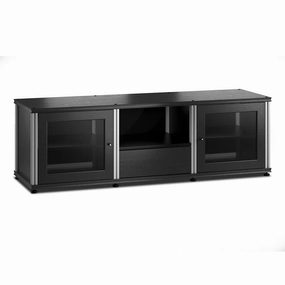 Salamander Designs Synergy 236 Triple AV Cabinet (Black Oak with Aluminum Posts)