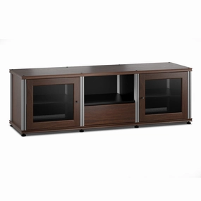 Salamander Designs Synergy 236 Triple AV Cabinet (Dark Walnut with Aluminum Posts)
