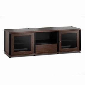 Salamander Designs Synergy 236 Triple AV Cabinet (Dark Walnut with Black Posts)