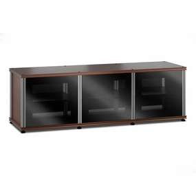 Salamander Designs Synergy 237 Triple AV Cabinet (American Cherry with Black Glass & Aluminum Posts)
