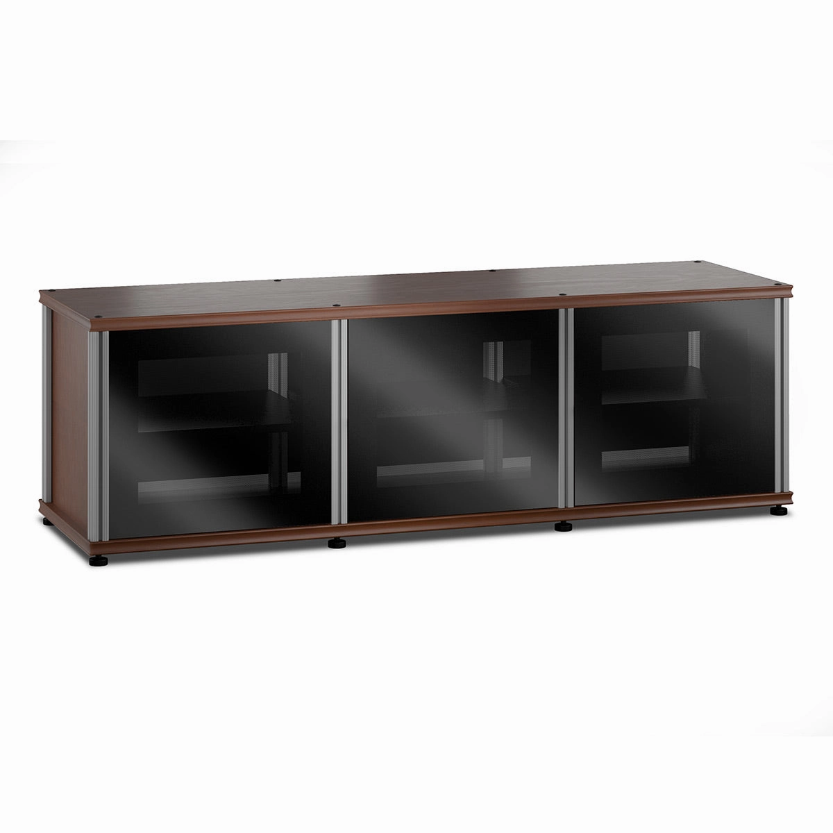 Salamander Designs Synergy 237 Triple AV Cabinet (American Cherry with Black Glass & Aluminum Posts) hi-fi digital to analog converter,hi-fi lossless streamer,hi-fi Roon-ready device