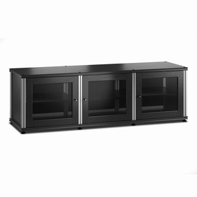 Salamander Designs Synergy 237 Triple AV Cabinet (Black Oak with Aluminum Posts) hi-fi vibration control,hi-fi grounded cable,hi-fi stereo input selector