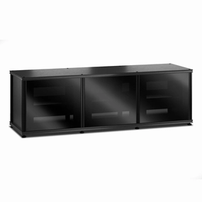 Salamander Designs Synergy 237 Triple AV Cabinet (Black Oak with Black Glass & Black Posts) hi-fi vibration control,hi-fi grounded cable,hi-fi stereo input selector