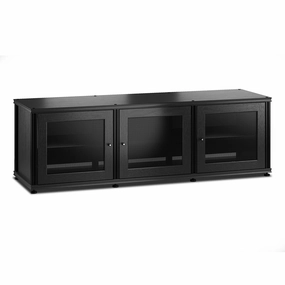 Salamander Designs Synergy 237 Triple AV Cabinet (Black Oak with Black Posts)