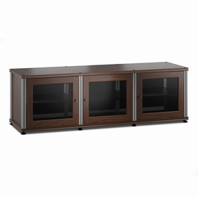 Salamander Designs Synergy 237 Triple AV Cabinet (Dark Walnut with Aluminum Posts) hi-fi vibration control,hi-fi grounded cable,hi-fi stereo input selector