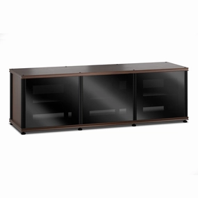 Salamander Designs Synergy 237 Triple AV Cabinet (Dark Walnut with Black Glass & Black Posts) hi-fi vibration control,hi-fi grounded cable,hi-fi stereo input selector