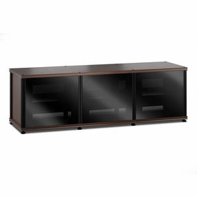 Salamander Designs Synergy 237 Triple AV Cabinet (Dark Walnut with Black Glass & Black Posts) hi-fi digital to analog converter,hi-fi lossless streamer,hi-fi Roon-ready device
