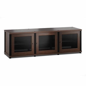 Salamander Designs Synergy 237 Triple AV Cabinet (Dark Walnut with Black Posts)