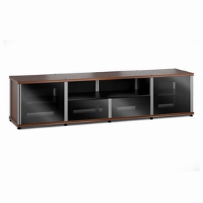 Salamander Designs Synergy 243 Quad AV Cabinet (American Cherry with Black Glass Doors & Aluminum Posts) hi-fi digital to analog converter,hi-fi lossless streamer,hi-fi Roon-ready device