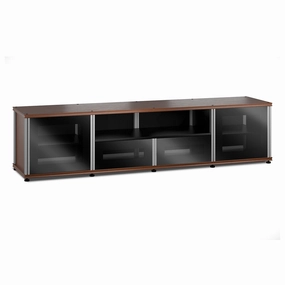 Salamander Designs Synergy 243 Quad AV Cabinet (American Cherry with Black Glass Doors & Aluminum Posts) hi-fi vibration control,hi-fi grounded cable,hi-fi stereo input selector