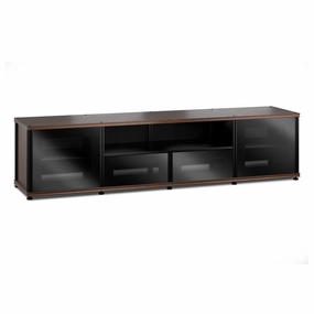 Salamander Designs Synergy 243 Quad AV Cabinet (Dark Walnut with Black Glass Doors & Black Posts) hi-fi digital to analog converter,hi-fi lossless streamer,hi-fi Roon-ready device