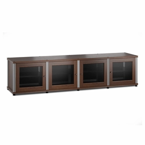 Salamander Designs Synergy 247 Quad AV Cabinet (Dark Walnut with Aluminum Posts) hi-fi vibration control,hi-fi grounded cable,hi-fi stereo input selector