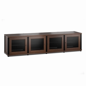 Salamander Designs Synergy 247 Quad AV Cabinet (Dark Walnut with Black Posts)