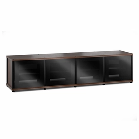 Salamander Designs Synergy 247 Quad AV Cabinet (Walnut with Black Glass Doors & Black Posts) hi-fi vibration control,hi-fi grounded cable,hi-fi stereo input selector