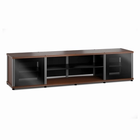 Salamander Designs Synergy 248 Quad AV Cabinet (American Cherry with Black Glass Doors & Aluminum Posts)