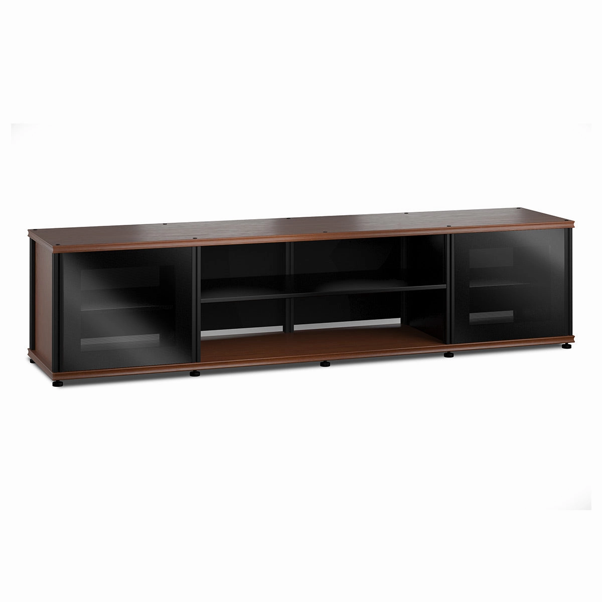 Salamander Designs Synergy 248 Quad AV Cabinet (American Cherry with Black Glass Doors & Black Posts) hi-fi vibration control,hi-fi grounded cable,hi-fi stereo input selector