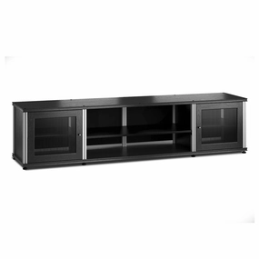 Salamander Designs Synergy 248 Quad AV Cabinet (Black Oak with Aluminum Posts) hi-fi digital to analog converter,hi-fi lossless streamer,hi-fi Roon-ready device
