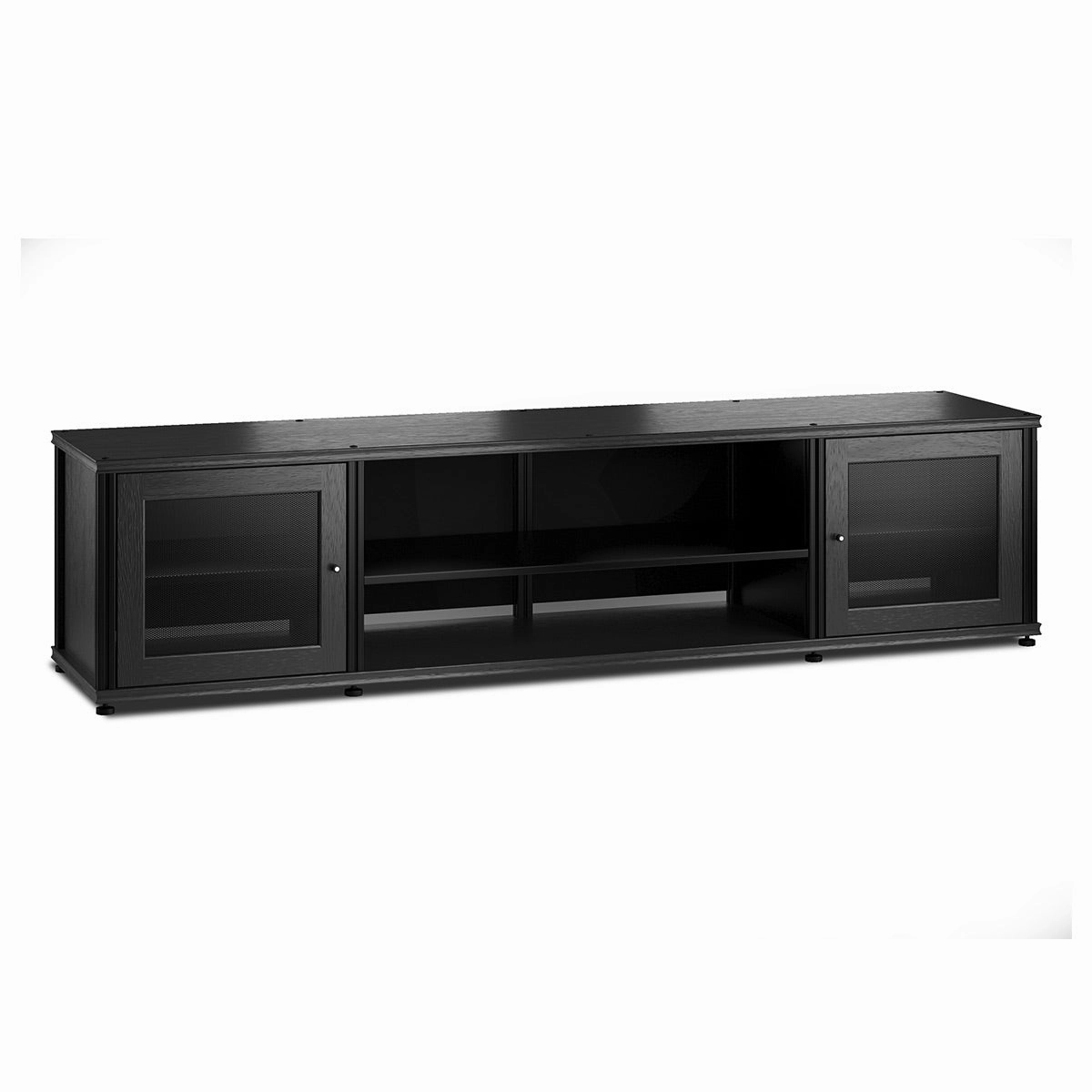 Salamander Designs Synergy 248 Quad AV Cabinet (Black Oak with Black Posts) hi-fi digital to analog converter,hi-fi lossless streamer,hi-fi Roon-ready device