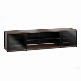Salamander Designs Synergy 248 Quad AV Cabinet (Dark Walnut with Black Glass Doors & Black Posts) hi-fi vibration control,hi-fi grounded cable,hi-fi stereo input selector