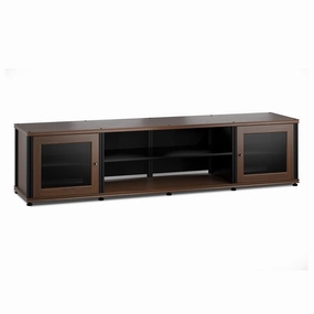 Salamander Designs Synergy 248 Quad AV Cabinet (Dark Walnut with Black Posts)