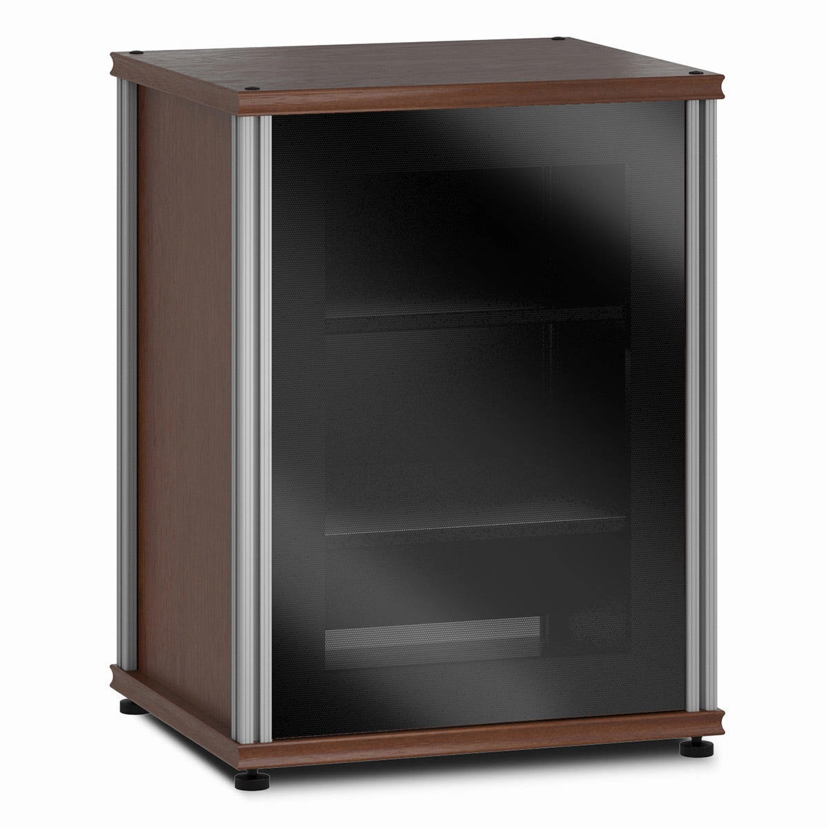 Salamander Designs Synergy 303 Single AV Cabinet (American Cherry with Black Glass & Aluminum Posts) hi-fi digital to analog converter,hi-fi lossless streamer,hi-fi Roon-ready device