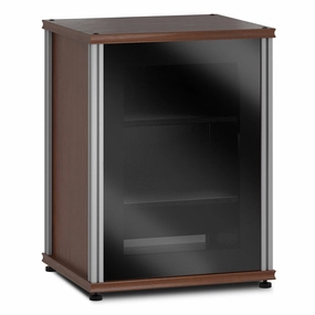 Salamander Designs Synergy 303 Single AV Cabinet (American Cherry with Black Glass & Aluminum Posts) hi-fi digital to analog converter,hi-fi lossless streamer,hi-fi Roon-ready device